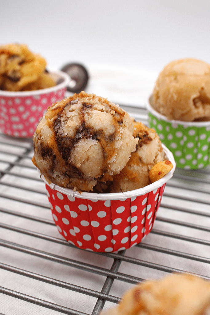 Keto Tagalong Girl Scout cookie dough is so easy to make and delicious to eat!