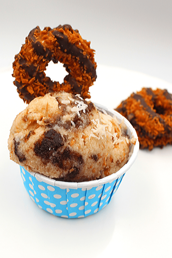 EAsy delicious Keto and Gluten-free Samoa Cookie Dough