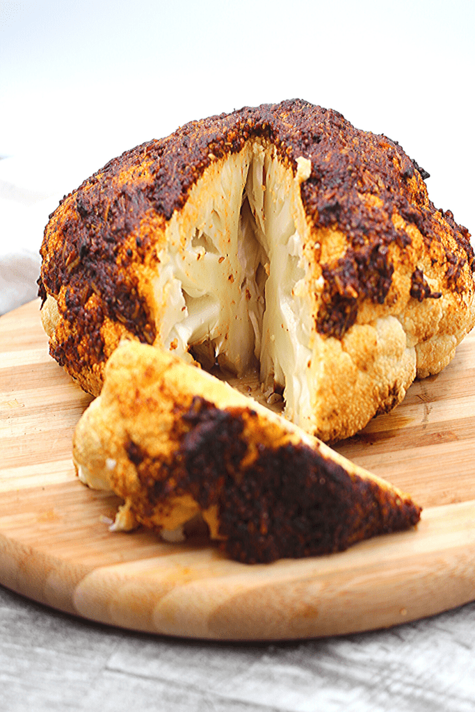 Crispy on the outside and perfectly tender cauliflower on the inside.
