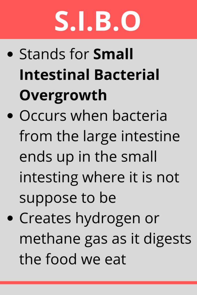 Slide describing SIBO