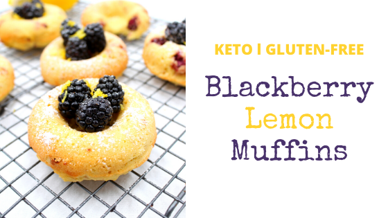 A light and summer blackberry and lemon muffin stuffed with fresh blackberries.