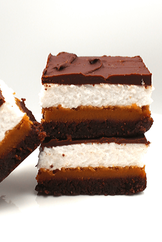 Beautifully layered gluten-free and keto dessert bars