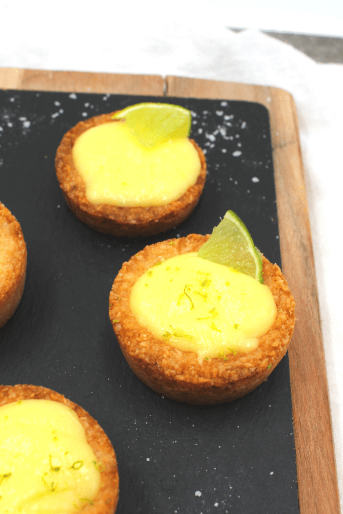 A thin slice of lime adds the perfect touch to this bite size margarita cookies.