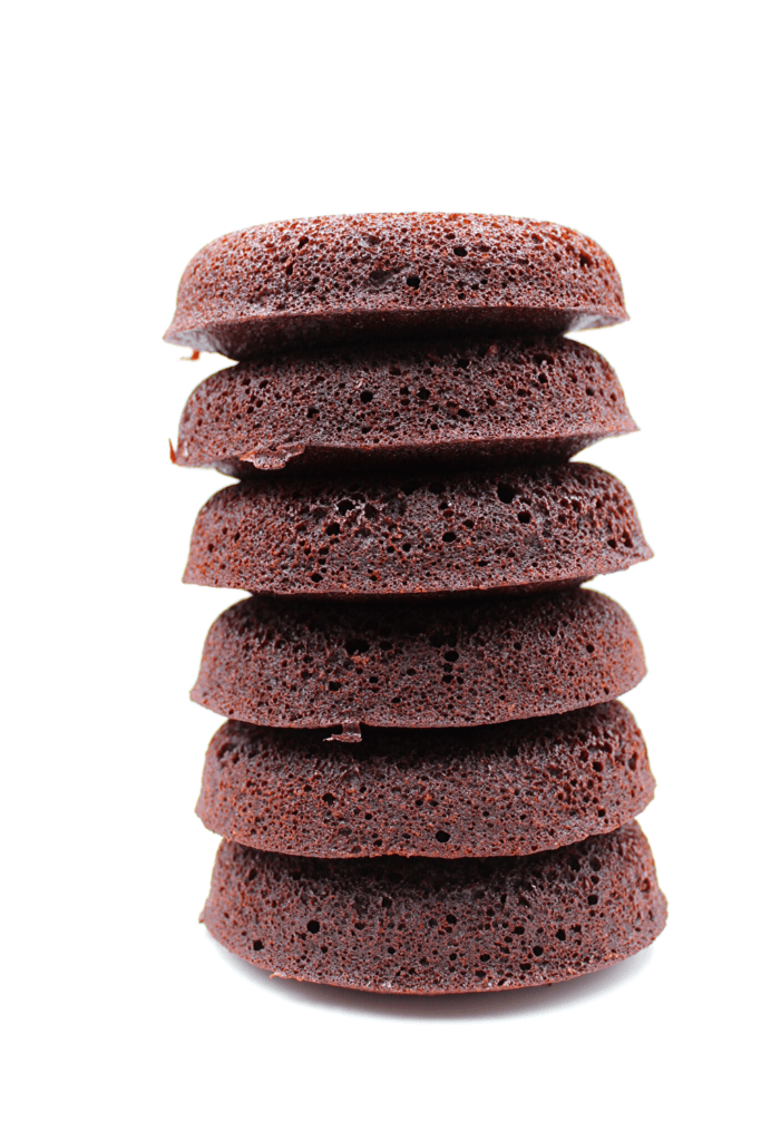 A stack of easy keto nutella doughnuts