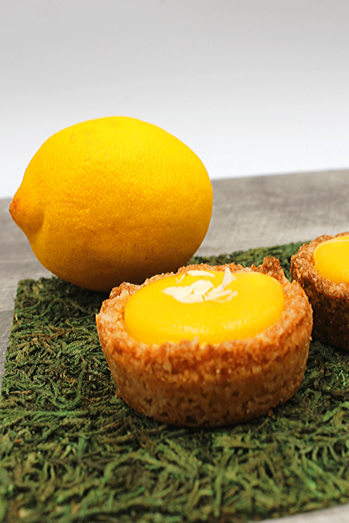 Perfectly portioned lemon stuffed keto cookies.