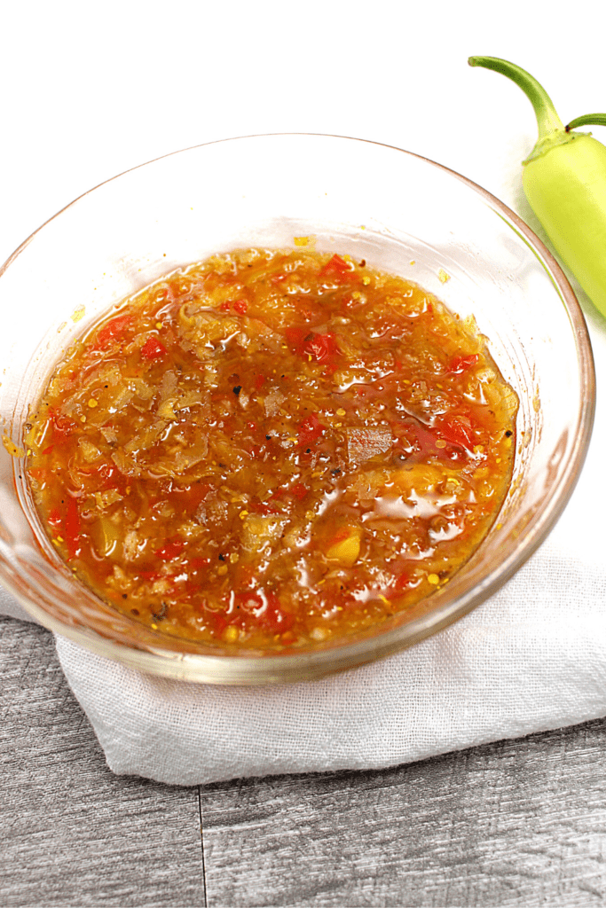 Deliciously healthy relish made in an instant pot or a ninja foodie