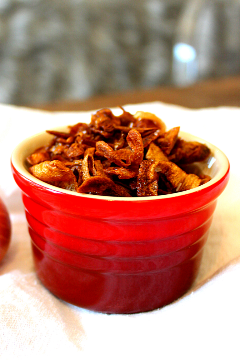Delicious fried onions in the microwave
