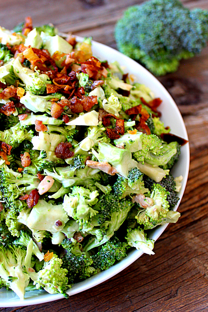 low carb and healthy broccoli salad