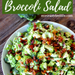 Easy Keto Maple dressing with low carb bacon and broccoli
