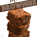 keto brownies stacked