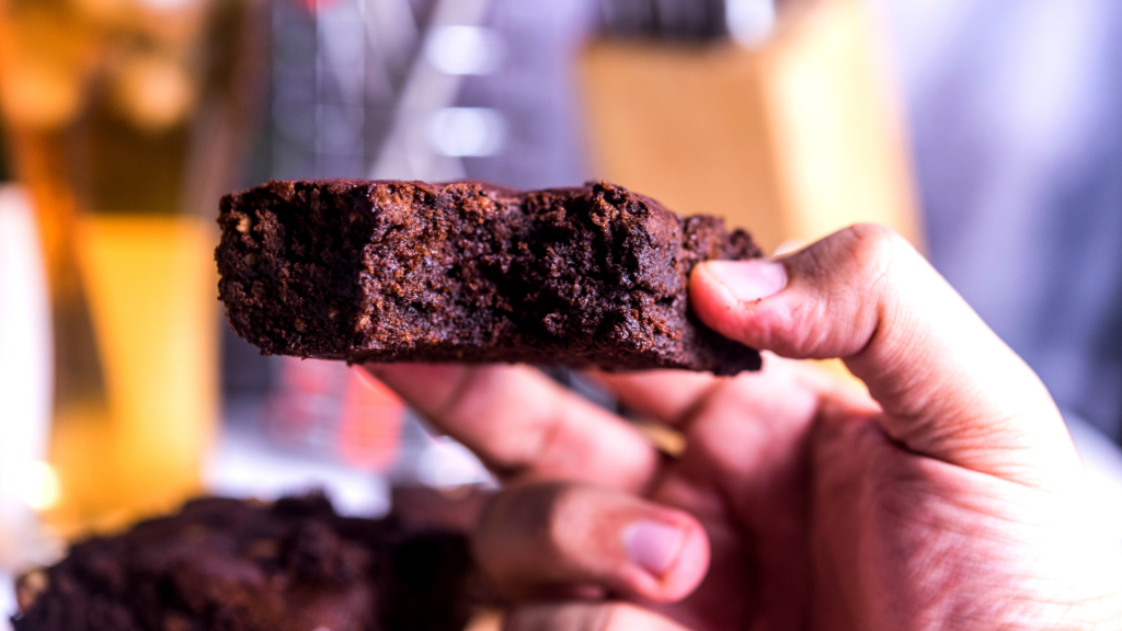 a brownie square