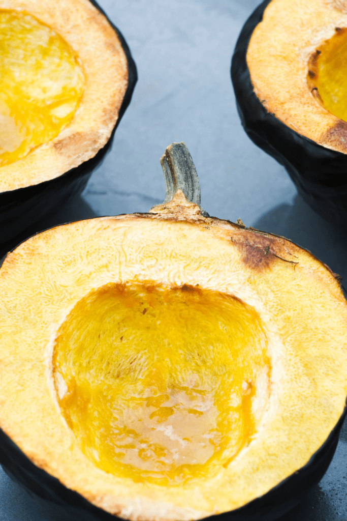 sliced winter squash after roasting