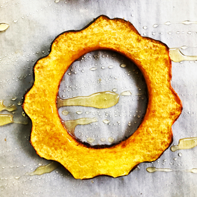 a slice of roasted squash