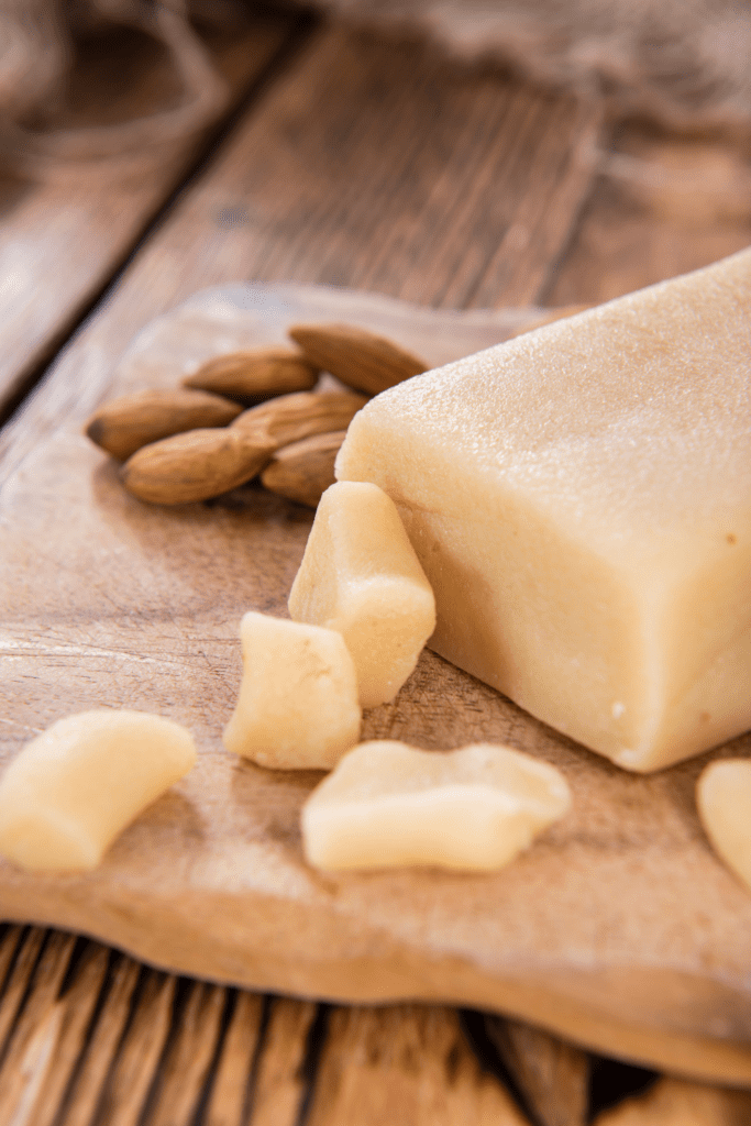 a roll of sugar-free marzipan