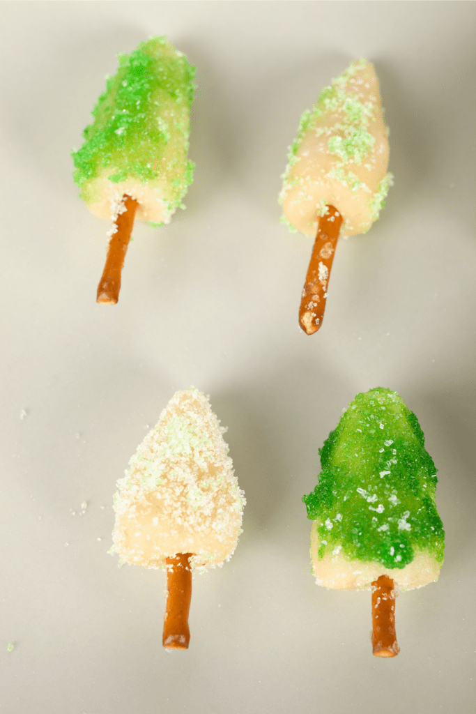 sugar-free marzipan Christmas trees