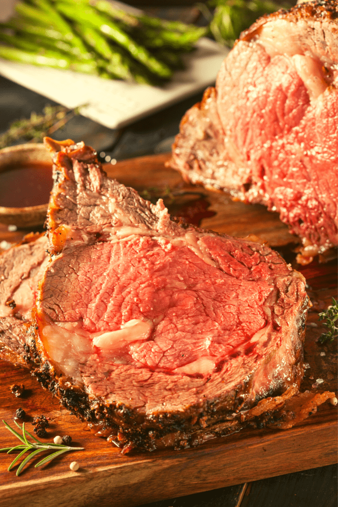 a slice of roast beef