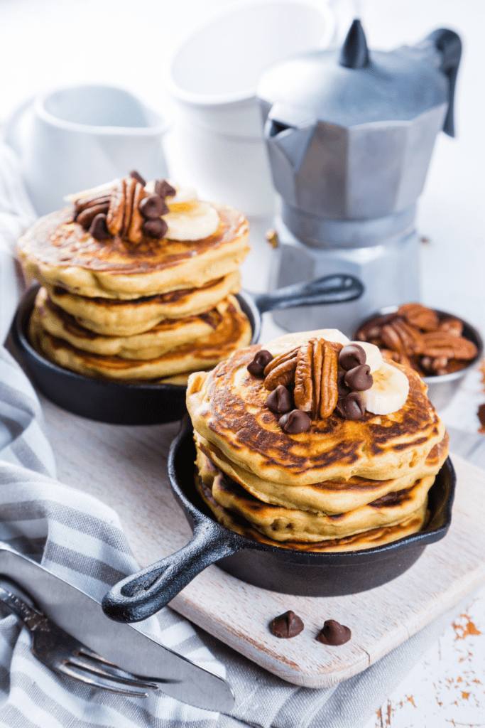delicious chococlate chip pancakes - gluten-free