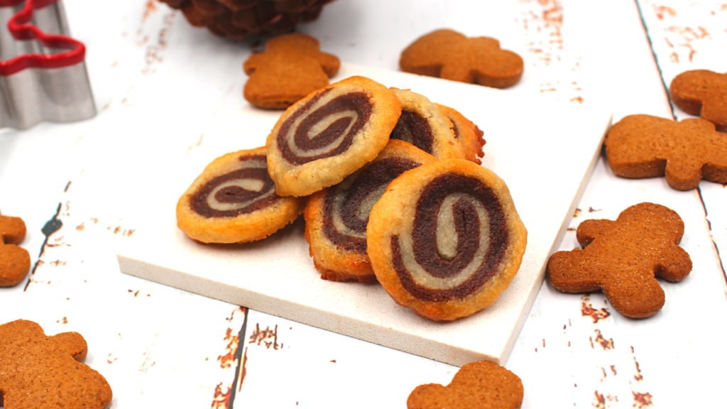 holiday marzipan pinwheel cookies baked and gluten-free