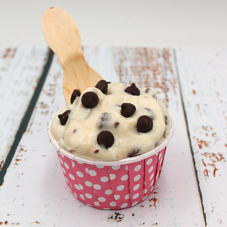 a cup of keto cannoli dip