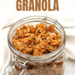 a jar of homemade granola