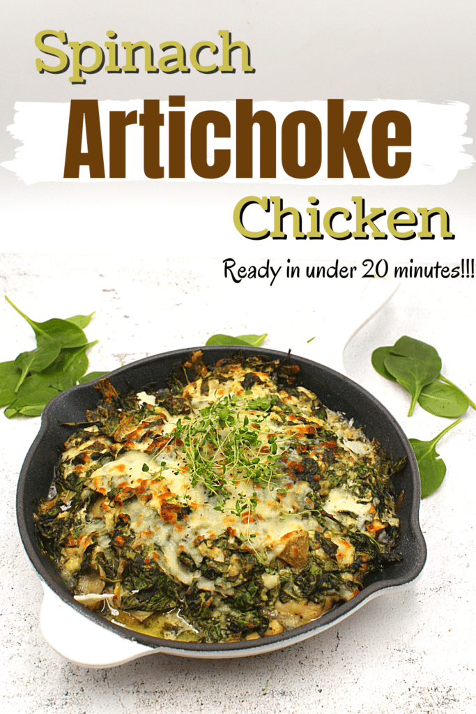 skillet with chicken and cheese