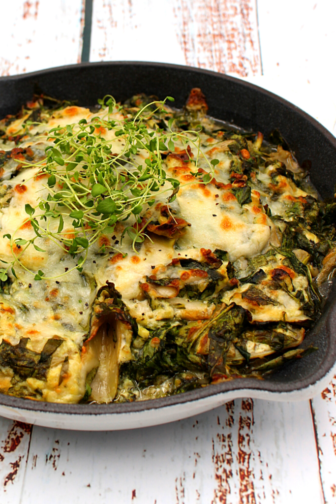 A Skillet dinner that is cheesy and delicious