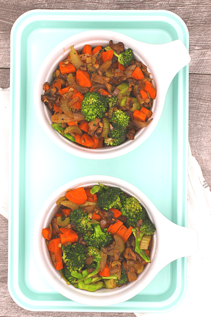 dairy-free pot pies before adding the top crust