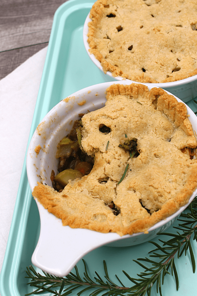a crispy topping makes these vegan pot pies