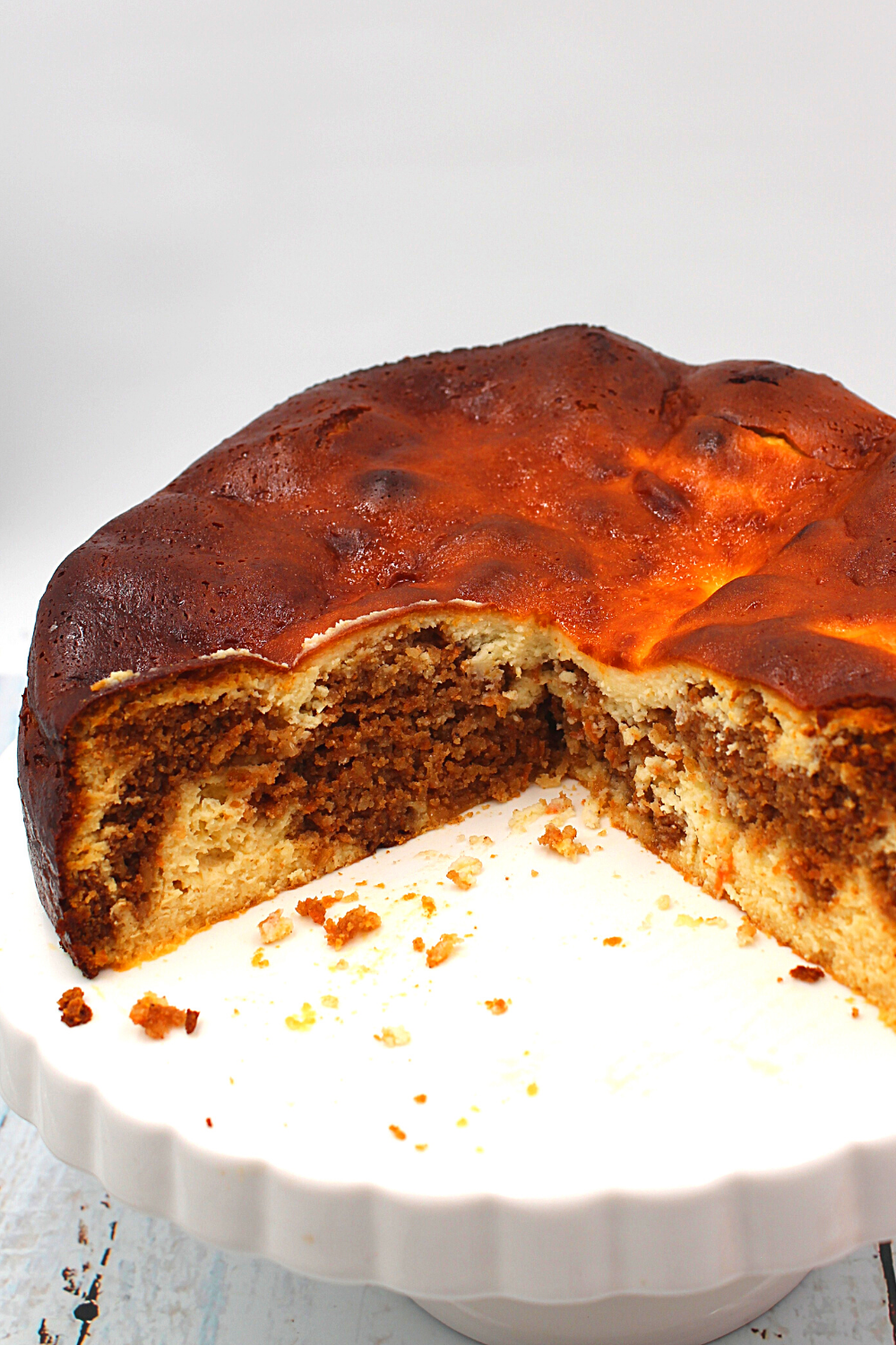the middle of the carrot cake cheesecake