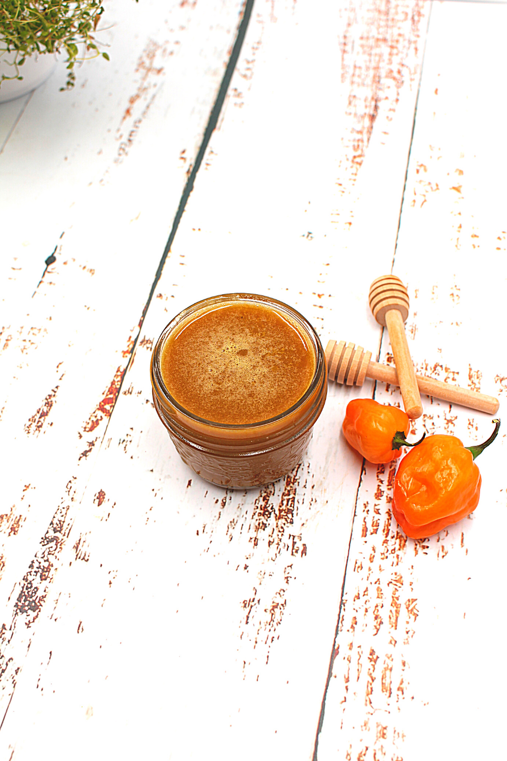 a jar filled with homemade sugar-Free honey