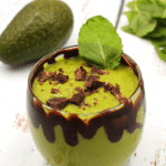 chocolate mint chunks on the shake