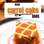 carrot cake bars with a cream cheese decoration