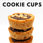 easy cookie cups with peanut butter and chocolate