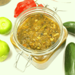 a jar of tomatillo enchilada sauce