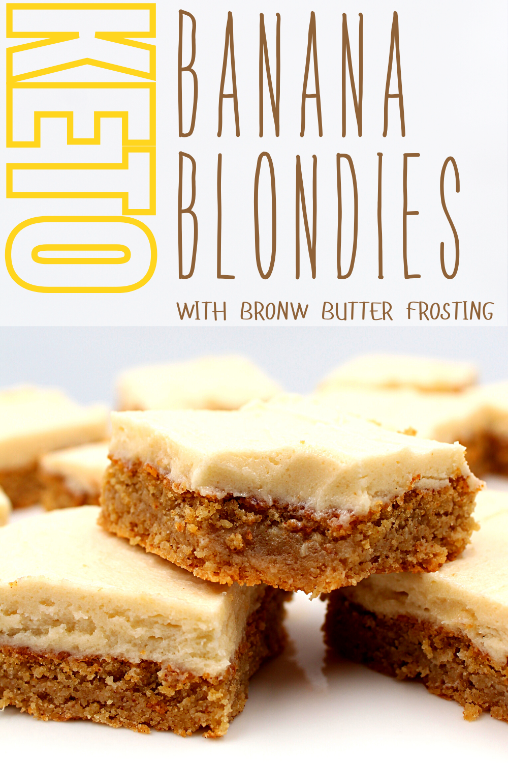easy 1 bowl low carb gluten-free banana blondies