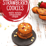 easy keto cookie recipe using strawberries and white chocolate chips
