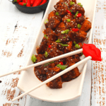 chopsticks for teriyaki salmon