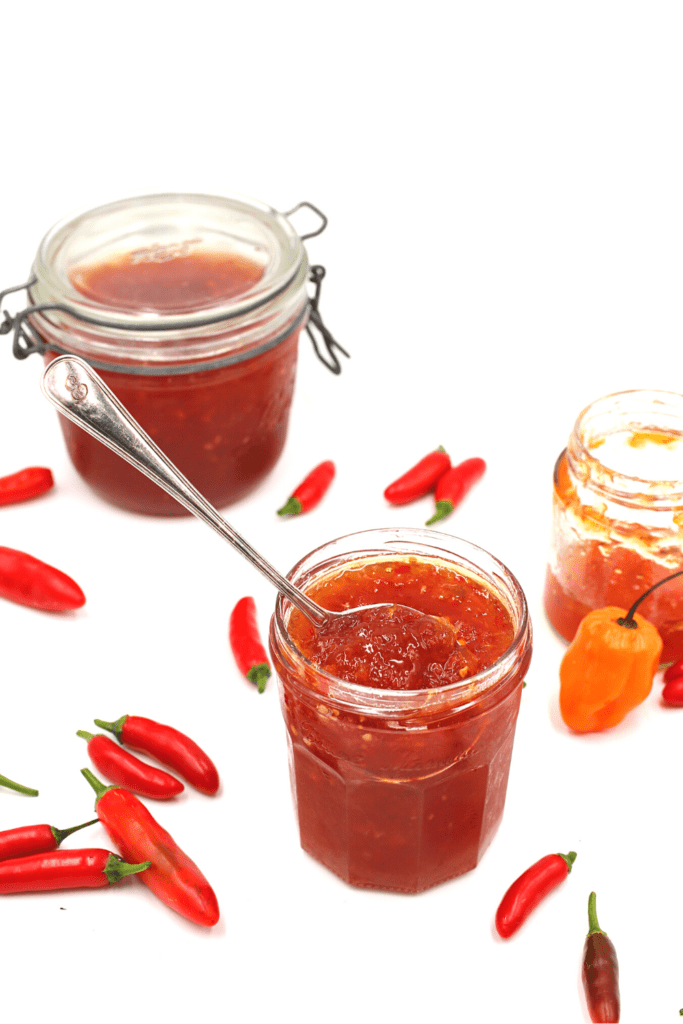 homemade sugar-free jam in a jar