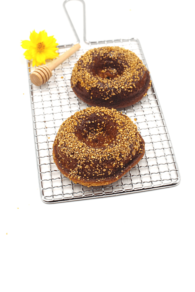 two baked keto donuts