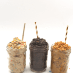 healthy edible jars of cookie dough