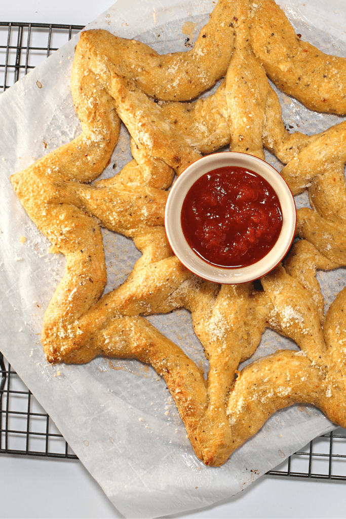 spider web made from keto bread