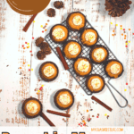 pecan cookie cups stuffed with pumpkin mousse