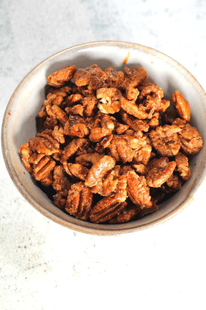 keto candied nuts in a bowl