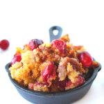 cranberry pie in a serving dish