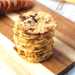 cheesy crackers stacked on top of each other