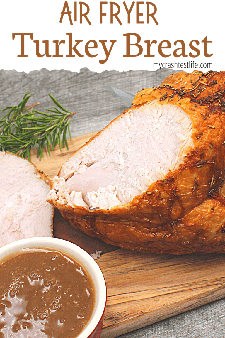 a slice of turkey from an air fryer