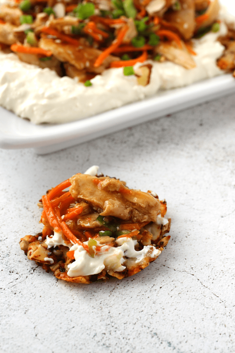 asian dip on a keto cracker