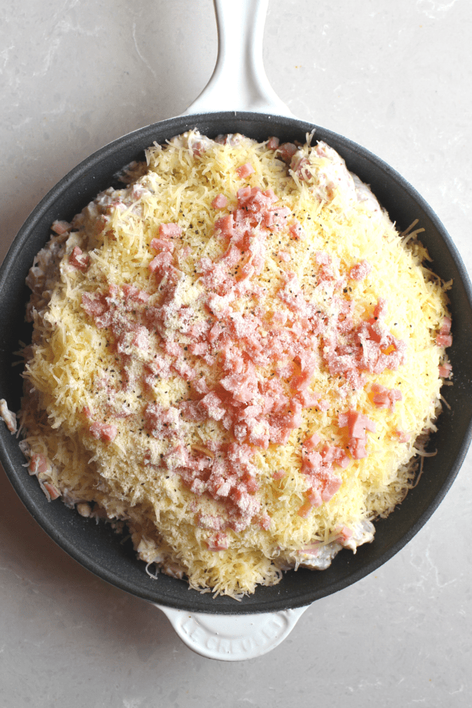 skillet before going into the oven