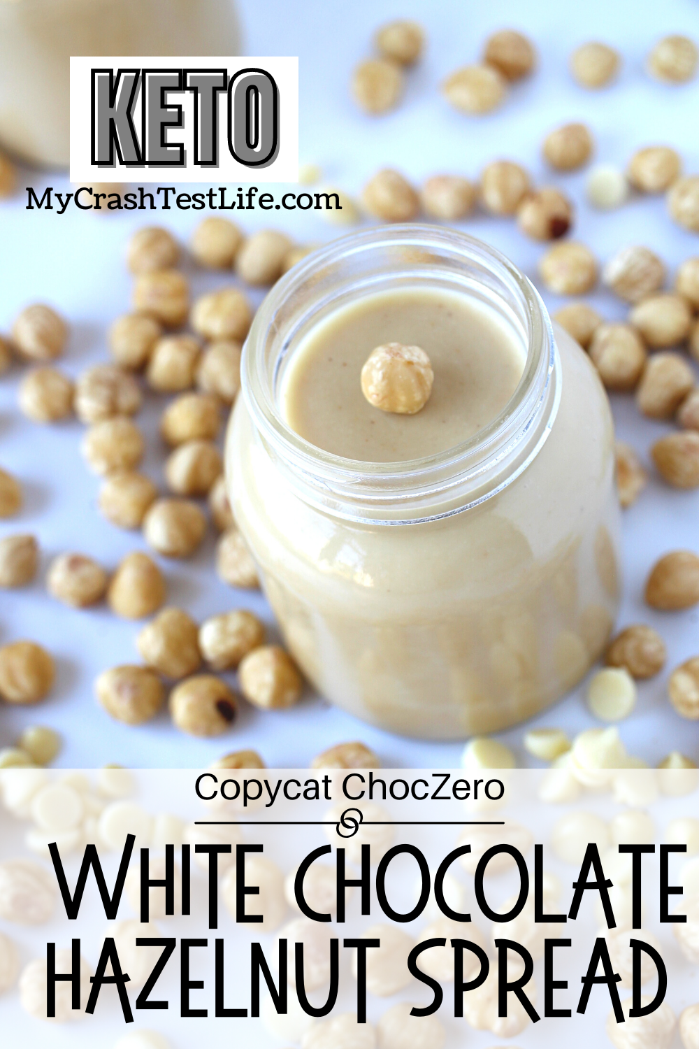 Keto 4Ingredient SugarFree White Chocolate Hazelnut Spread
