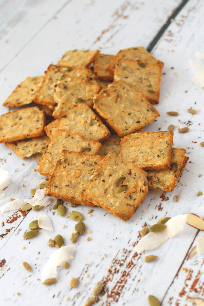 easy copycat costco crackers in a pile